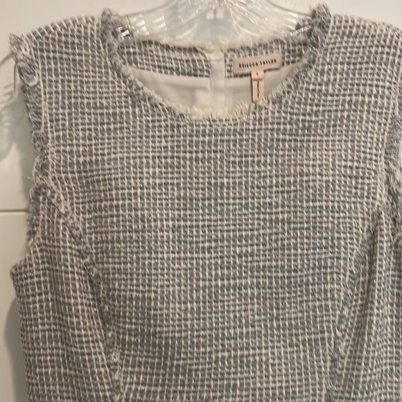 Rebecca Taylor Grey and White Tweed Dress - Picture 7 of 14